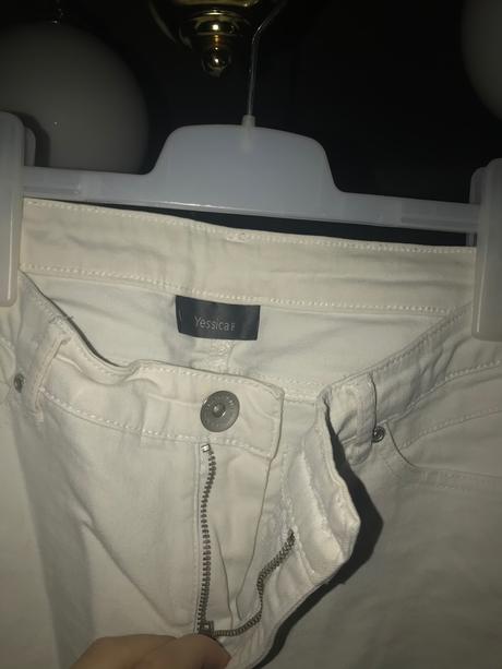 Biele dámske nohavice nad členky, c&a,38