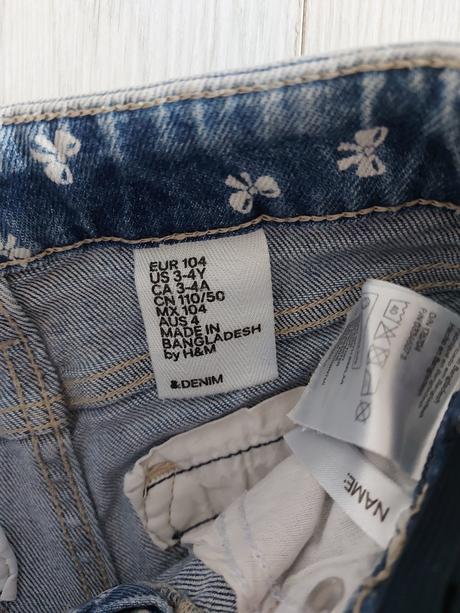 Riflove kratase s maslickami, denim,104