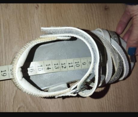 Bielo strieborné sandálky, nelli blu,25