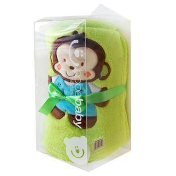 Jemná velúrová deka s veľkou aplikáciou zvieratka ,