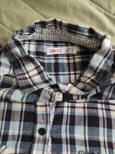 Károvaná košeľa 40, denim,40