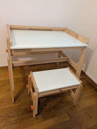 Detský písací rastúci stôl ikea,