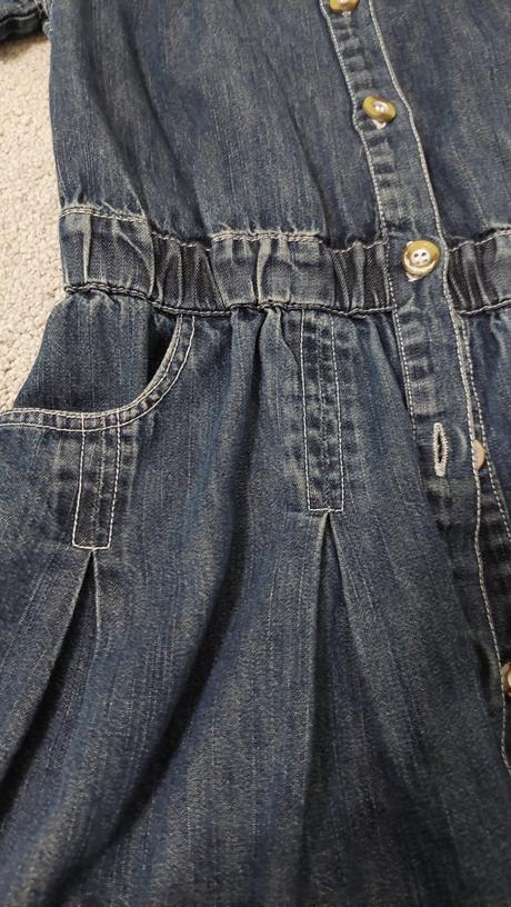 Dievčenské riflové šaty 6-7 rokov, 128