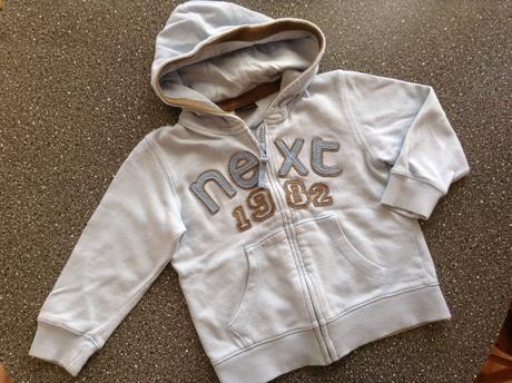 Modrá mikinka s kapuckou, 2-3r., next,98