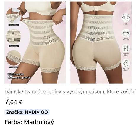 Tvarujuce zostihlujuce spodné prádlo, l / m / s