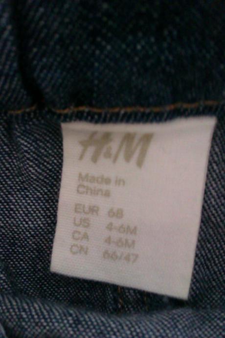 Riflové nohavice, h&m,68