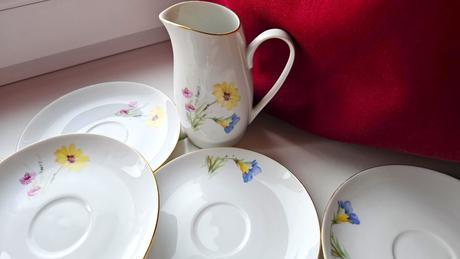 Kávová/čajová súprava servis, porcelán bohemia, 