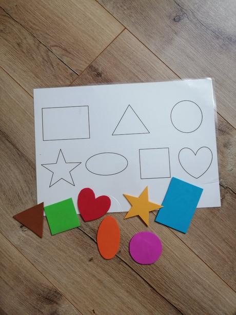 Tvary, farby, geometrické tvary, 