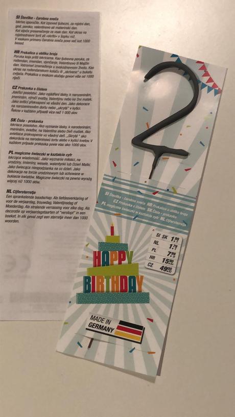 Prskavka s cislom "2", 