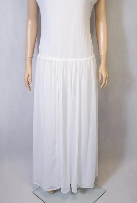 Dlhé biele letné šaty, 40