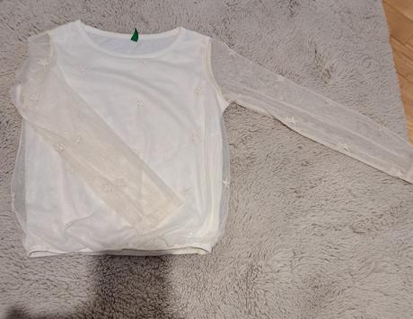 Tričko s priesvitnými rukávmi, 134