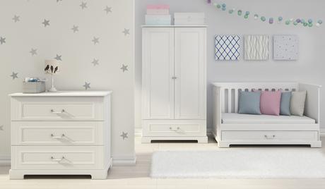 Detská postieľka so šuflíkom ines elegant white 70, šírka (cm): 70,dĺžka (cm): 140