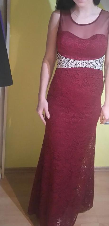 Dámske spoločenské čipkované dlhé šaty s, s