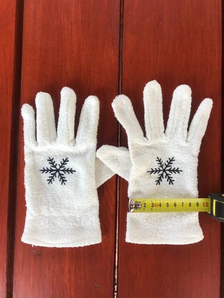 Dámske rukavice biele s vločkou, 