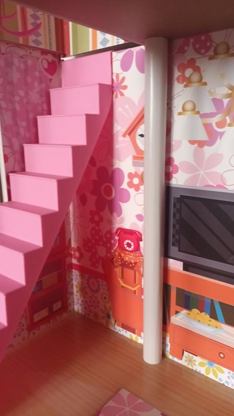 Ružový domček pre bábiky s výťahom,
