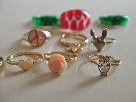 Krásne dievčenské prstienky 10 ks, 