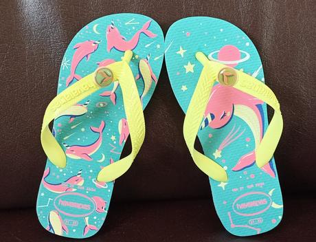 Nové žabky havaianas - motív ružový narval, 31 / 32
