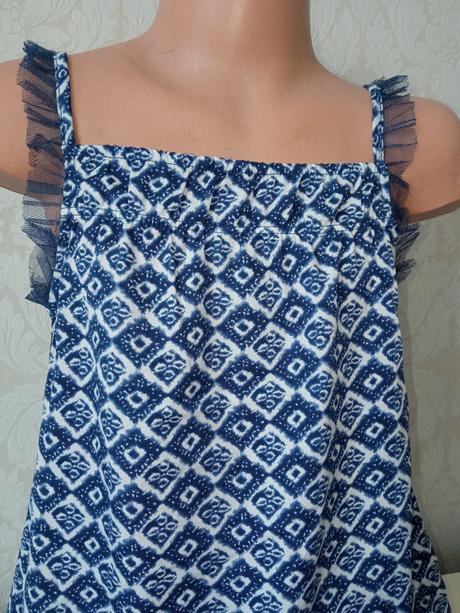 Modrá vzorovaná dievčenská blúzka lola liza (104), 104