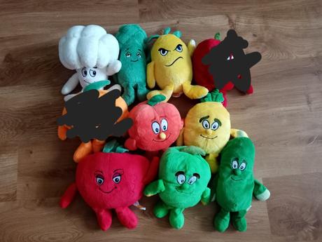 Plyšové ovocie a zelenina,