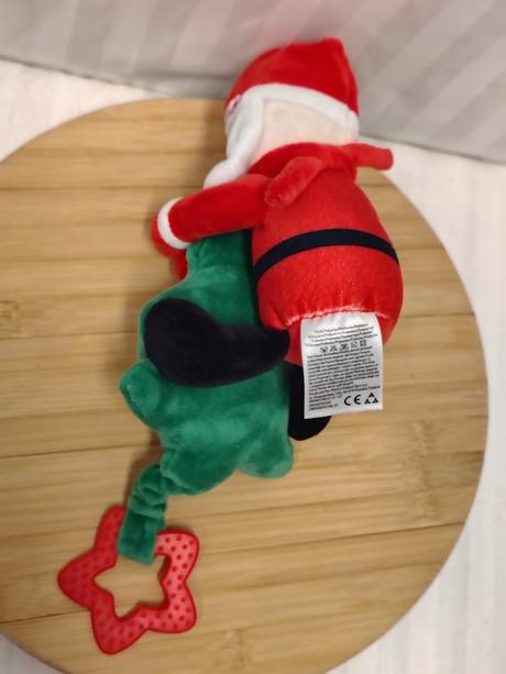 Hrajúci plyšový santa claus stromček hryzátk pepco,