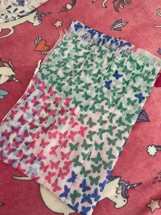 Šatka na krk s motýlikmi, f&f