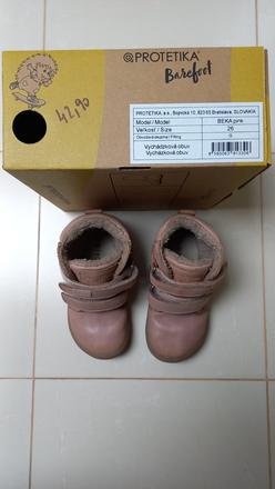 Protetika barefoot zimné beka pink 26, protetika,26