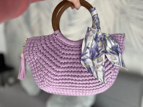 Handmade hackovana kabelka, 