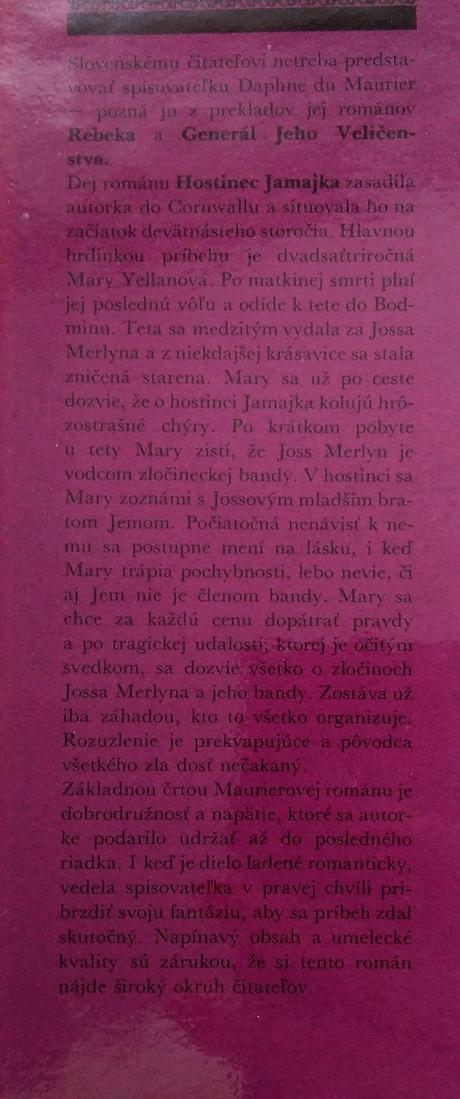 Hostinec jamajka , daphne du maurier, 1979, 