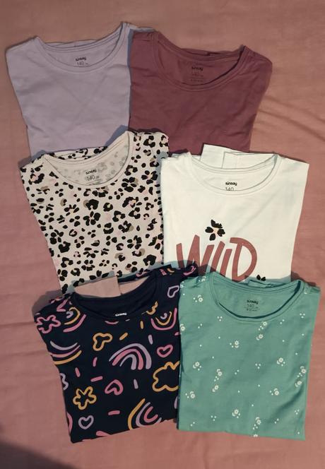 Dievčenské tričká 6ks, sinsay,140