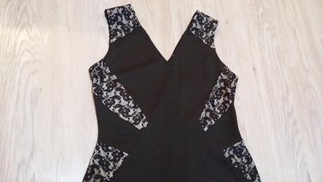 Čierne šaty s krajkou, marks & spencer,xl