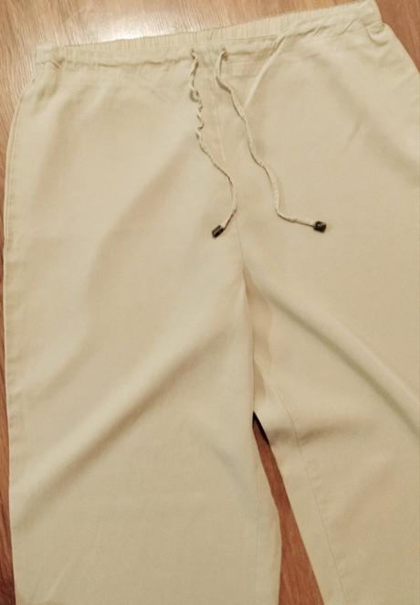 Voľné tenké nohavice lyocell a ľan, marks & spencer,xl