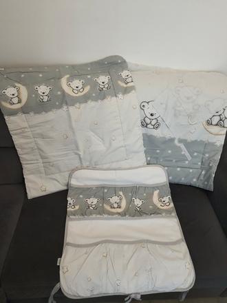 Set pre bábätko-zavinovačky a organizér na posteľ,