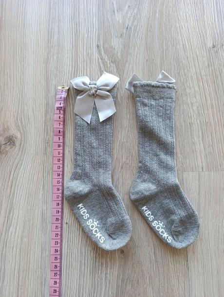 Dievčenské podkolienky s mašľou - 5 farieb, 17 - 26