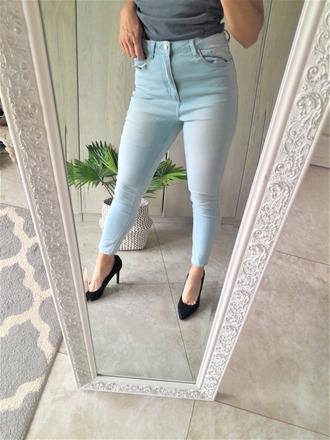 Klasické bledomodré skinny-38, 38