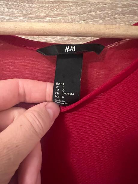 Zaujimave zenske cervene saty, h&m,l
