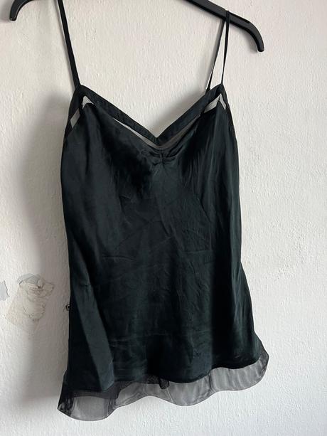 Mango m hodvab hodvabne tielko top silk ciern, mango,m