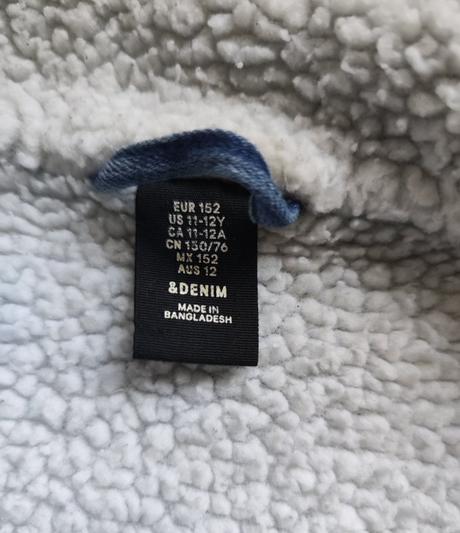 Rifľová prechodná bunda veľ.10-12 r, h&m,152