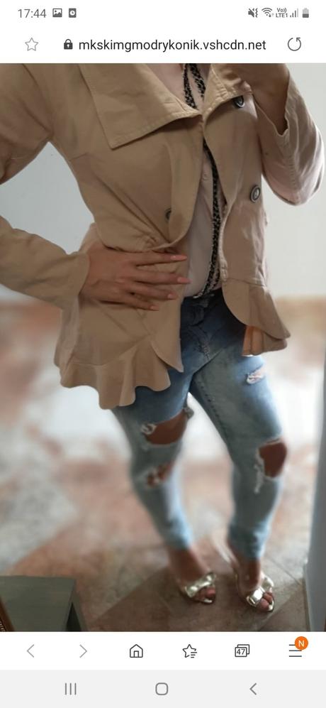 Jarný kabat s volánikmi, m