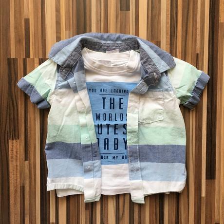 Set tričko + košeľa, f&f,68