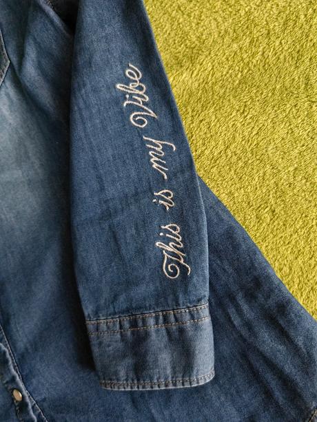 Raz oblečená rifľová košela ovs, top stav, ovs,140