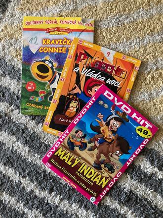 Dvd malý indián, pinocchio, kravička connie, 