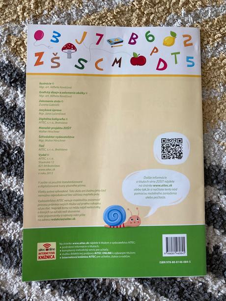 Zošit š- zošit s pracovnými listami na matematiku, 