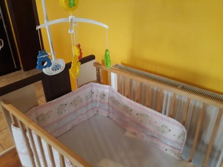 Detská postieľka s príslušenstvom, šírka (cm): 60,dĺžka (cm): 120