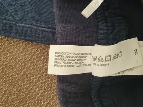 Menčestrové nohavice, zateplené, 74