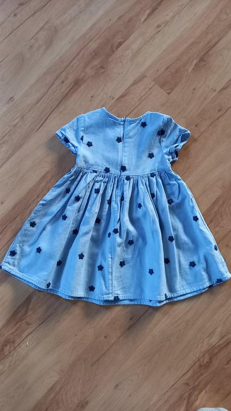 Modre kvetkovane šaty veľ.92  od 24-30mes, fagottino,92