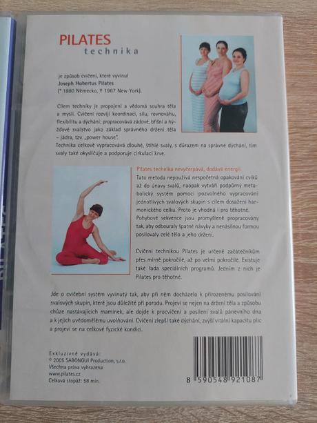 Dvd pilates technika pre tehotné a po pôrode,
