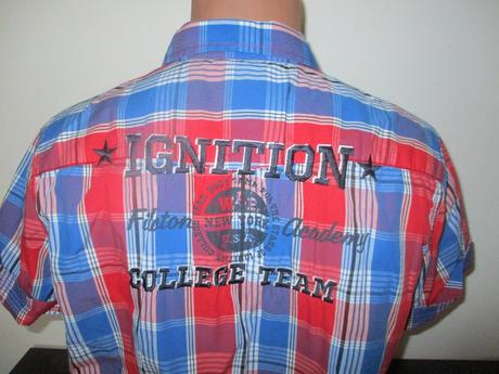 Pánska modro/červená kockovaná košeľa, veľkosť m, south,m