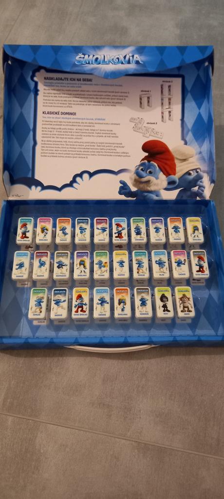Domino zberateľský kufrík šmolkovia, 
