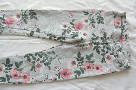 Bavlnené jegging s kvetmi, h&m,140