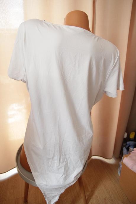 Biele elastické body tričko, xxl, xxl